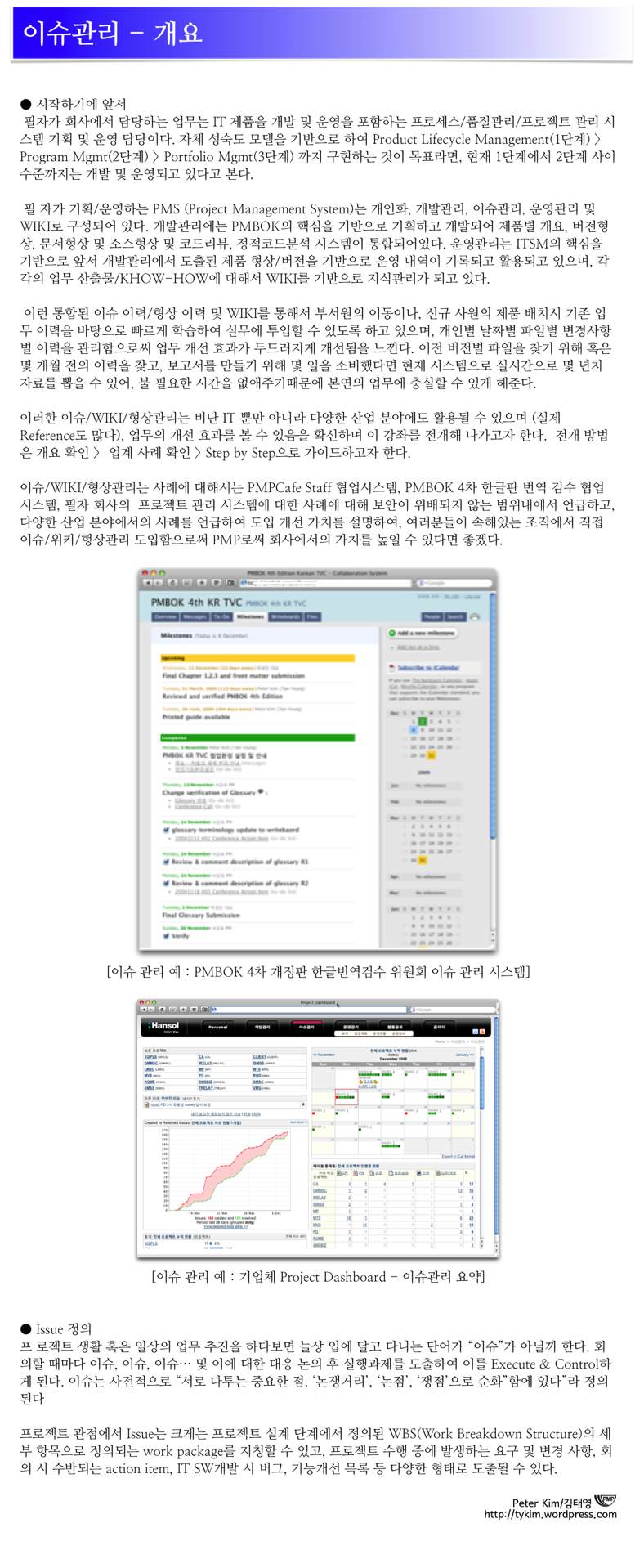 PM 2.0 – 이슈관리 개요