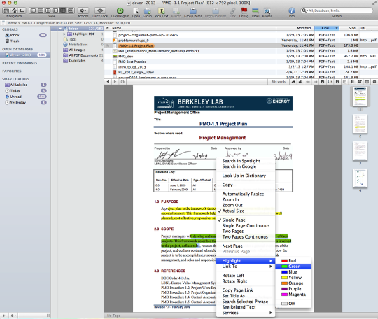 Devonthink 에서 Hightlight 한 문서를 관리하는 방법