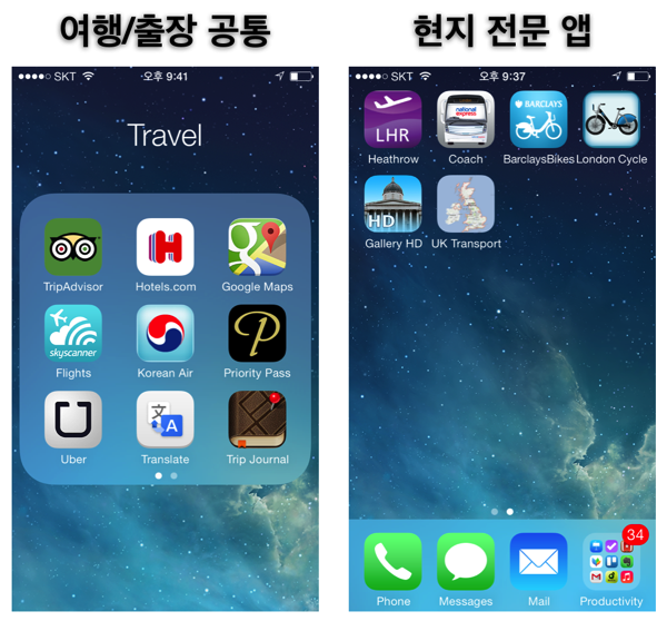 스마트폰을 활용 포함한 해외 출장/여행 가이드