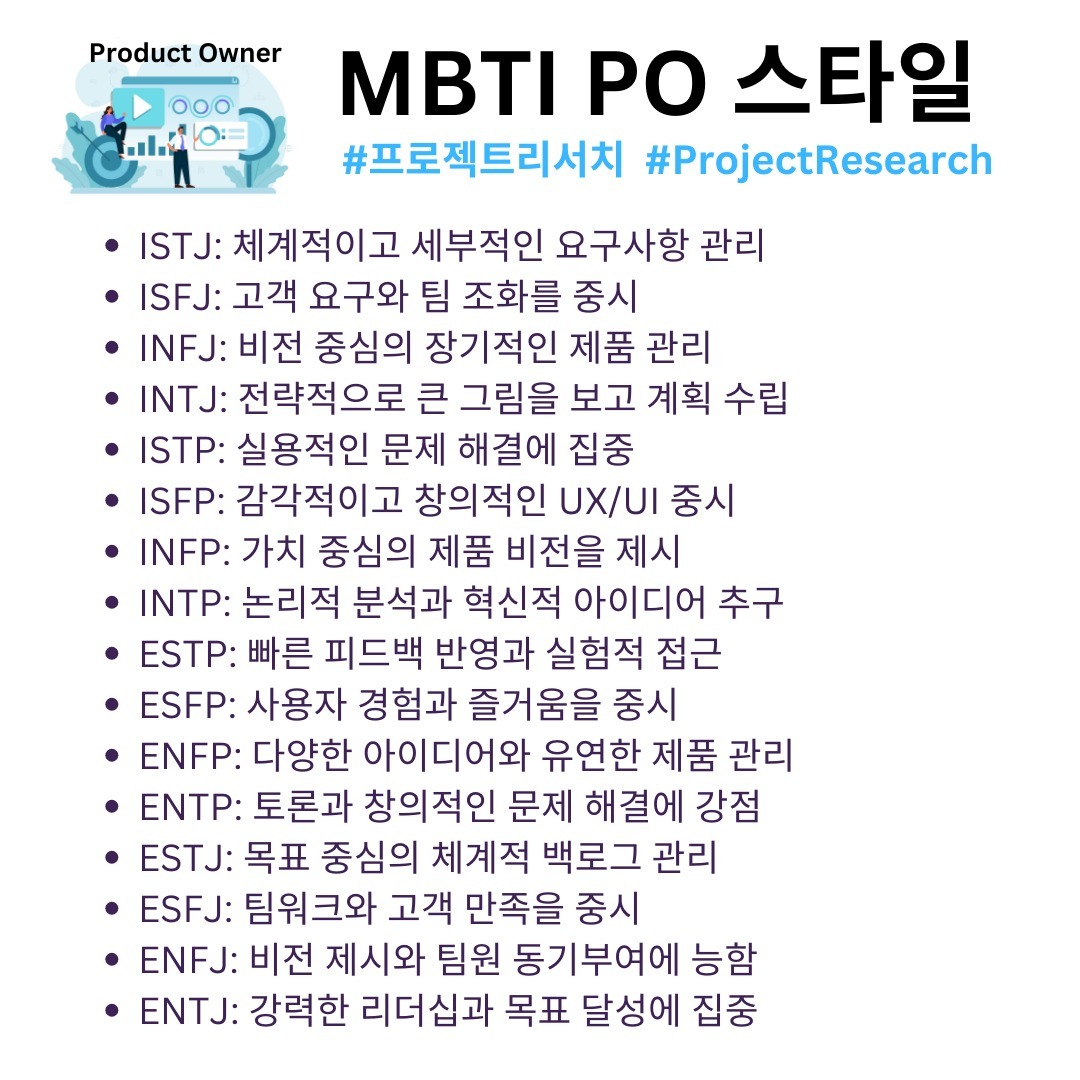 MBTI PO 스타일 정리
