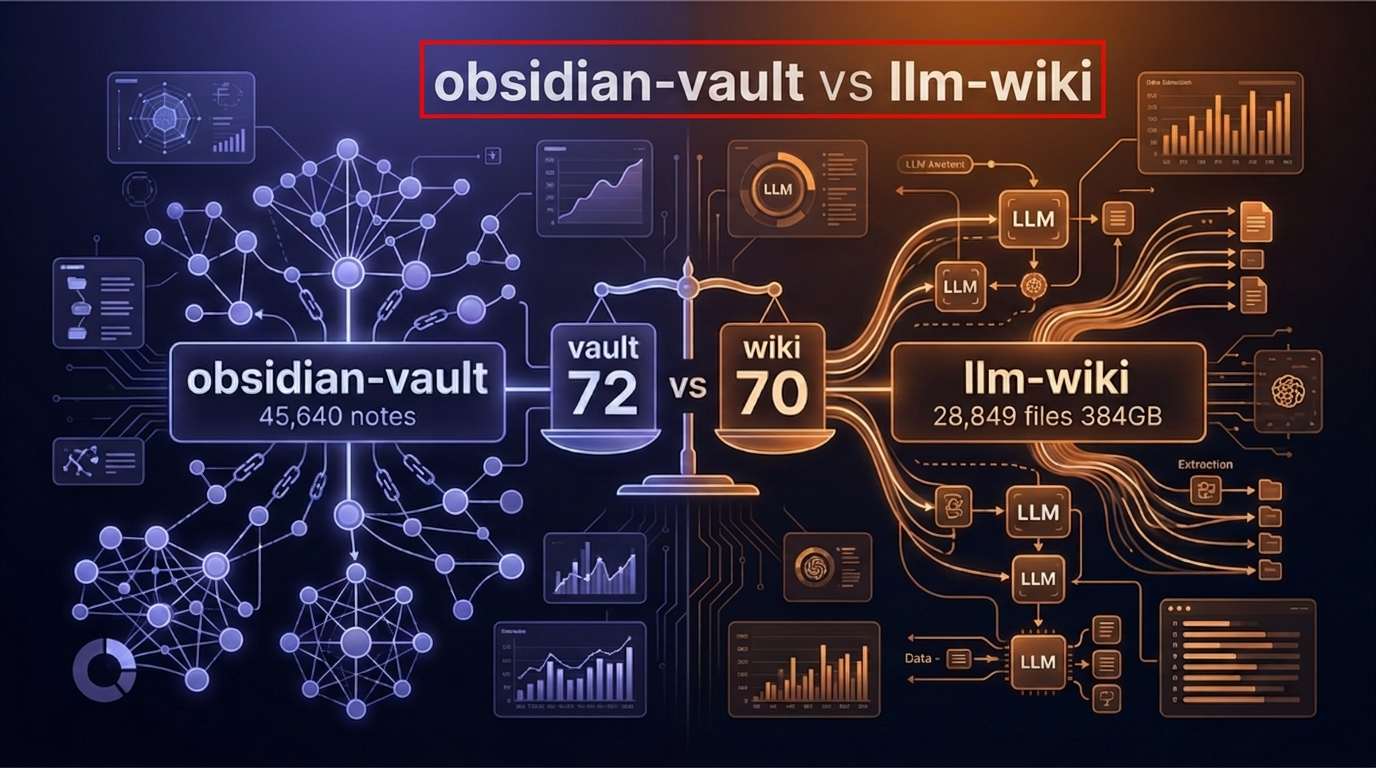 30시간 RAG 실측 회고 — Karpathy의 llm-wiki는 내 10년 obsidian-vault를 이길 수 있었나