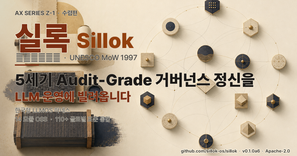 실록(Sillok): 5세기 Audit-Grade 거버넌스를 LLM 운영에 빌려온 한국형 LLMOS 하네스